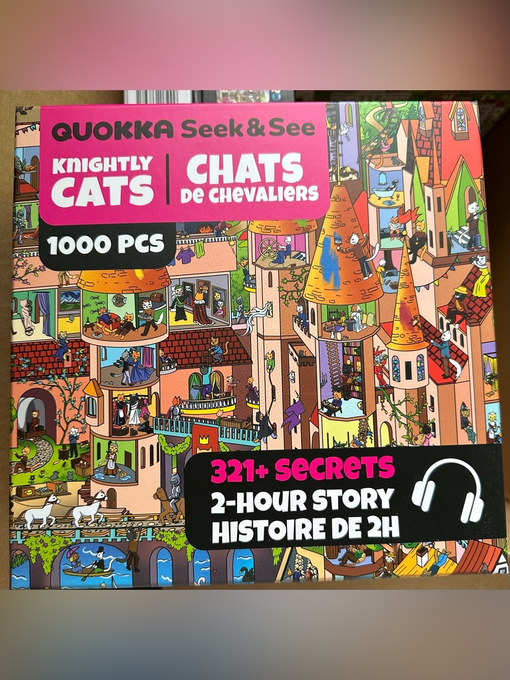Seek & See Knightly Cats 1000 Piece Puzzle